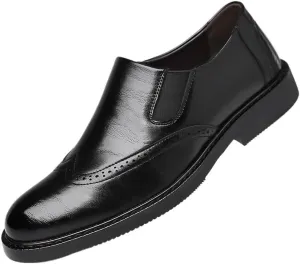 Men's Oxford Shoes Mens Casual Slip-On Loafers Genuine Leather Comfortable Business Dress Shoes