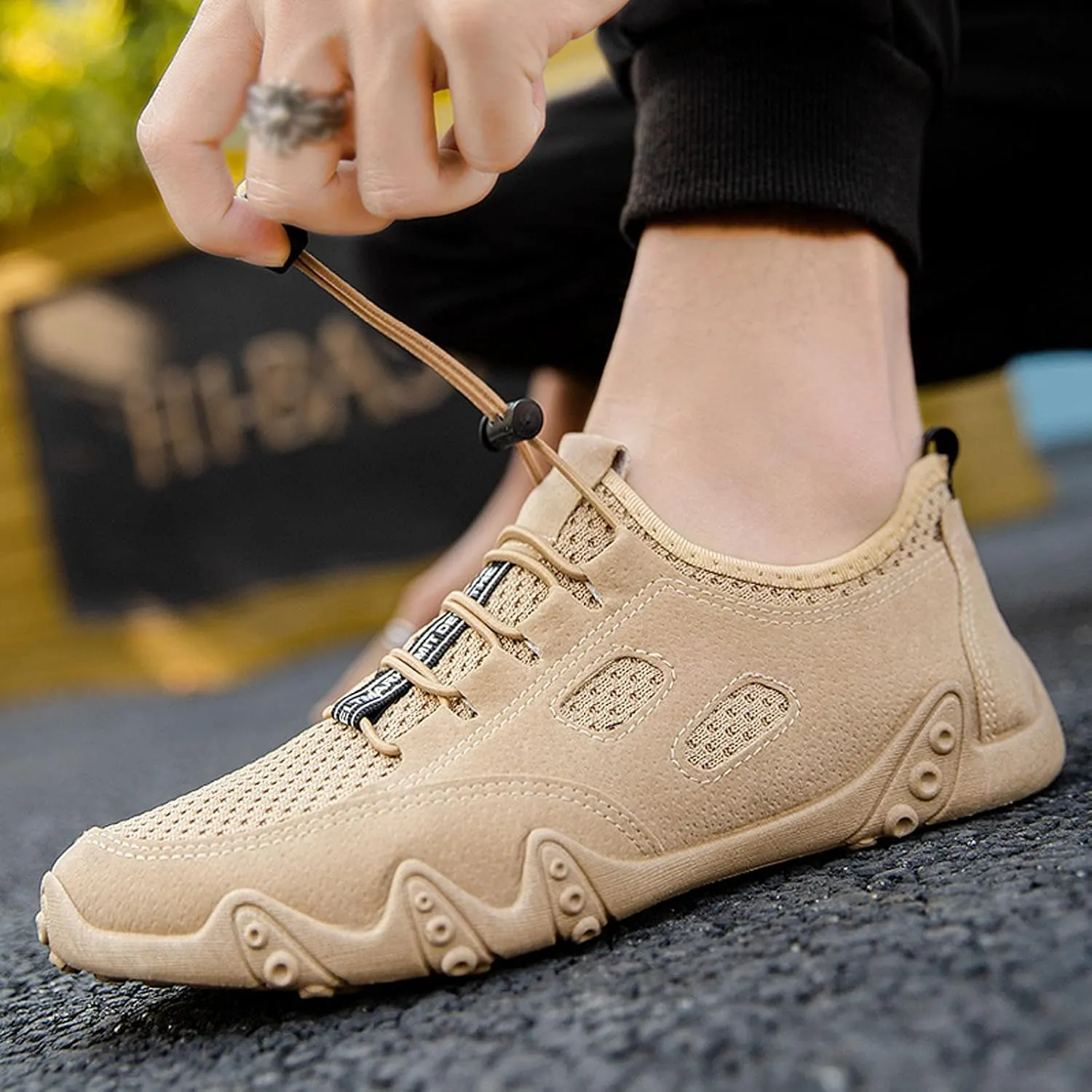 Mens Oxfords Lace-Up Lightweight Casual Walking Shoes Tennis Shoes Men Walking Dress Casual Shoes Black Sneakers Brown Tennis Shoe Loafers Casual Slip On
