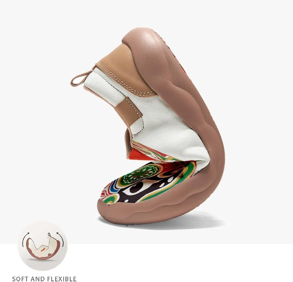 Men's Shoes Slip Ons Walking Loafers Lightweight Comfortable Art Painted Travel Sneaker Horse Spoon Face Chinese Style