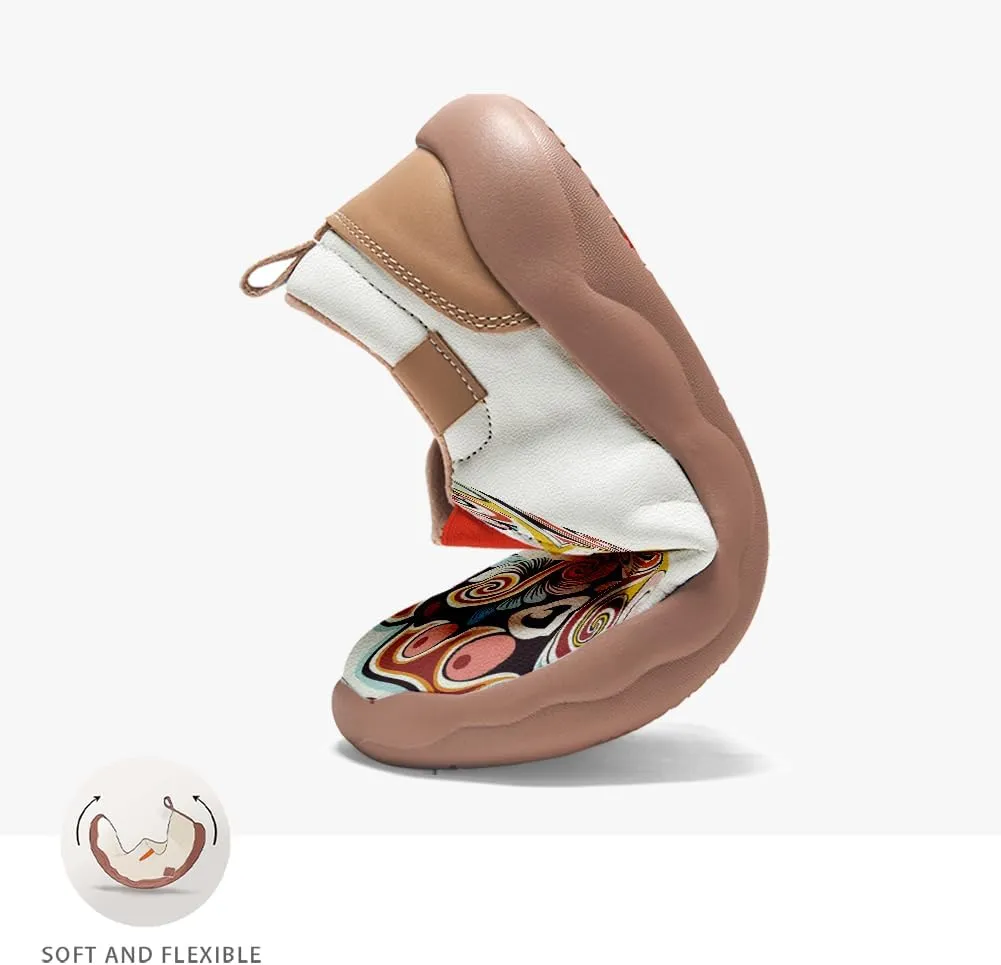 Men's Shoes Slip Ons Walking Loafers Lightweight Comfortable Art Painted Travel Sneaker Horse Spoon Face Chinese Style