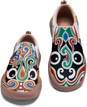 Men's Shoes Slip Ons Walking Loafers Lightweight Comfortable Art Painted Travel Sneaker Horse Spoon Face Chinese Style