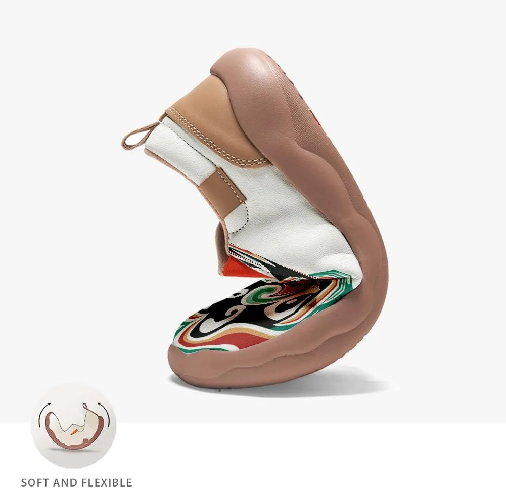Men's Shoes Slip Ons Walking Loafers Lightweight Comfortable Art Painted Travel Sneaker Horse Spoon Face Chinese Style