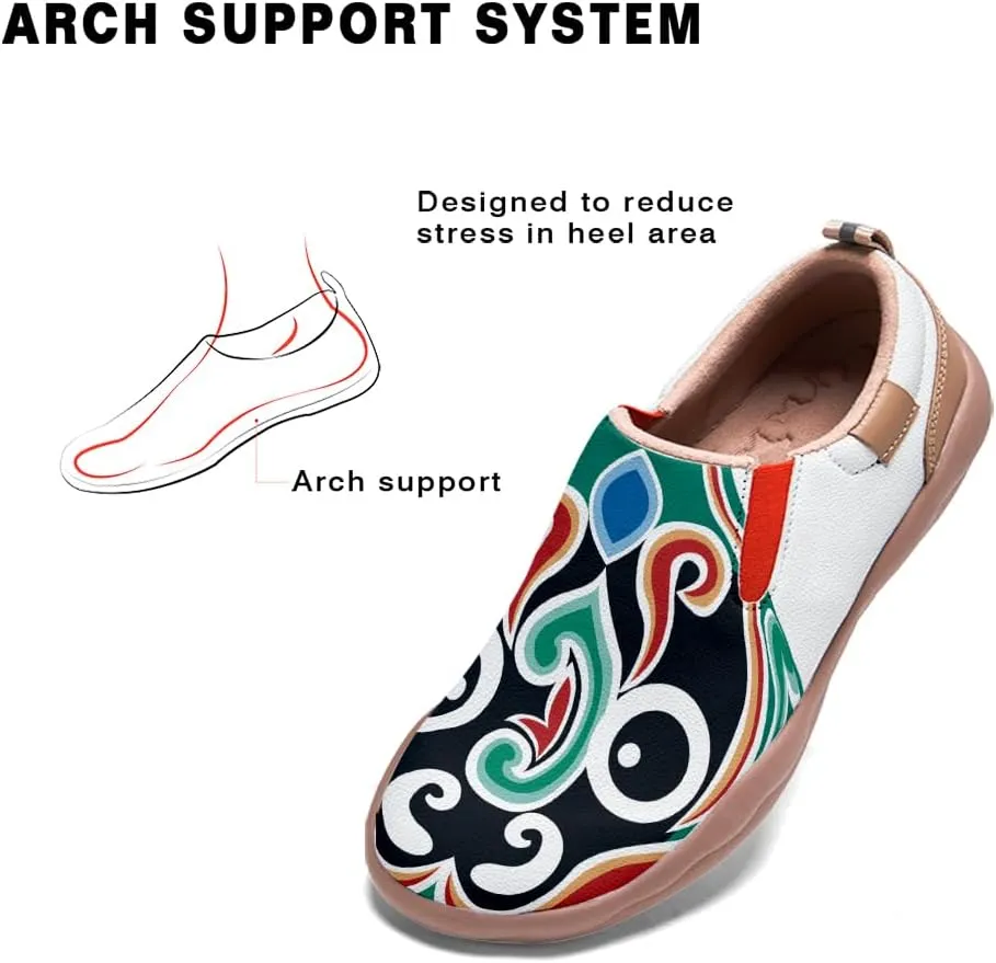Men's Shoes Slip Ons Walking Loafers Lightweight Comfortable Art Painted Travel Sneaker Horse Spoon Face Chinese Style