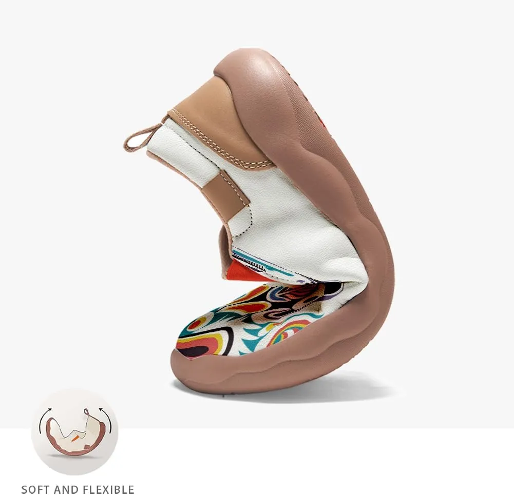 Men's Shoes Slip Ons Walking Loafers Lightweight Comfortable Art Painted Travel Sneaker Horse Spoon Face Chinese Style