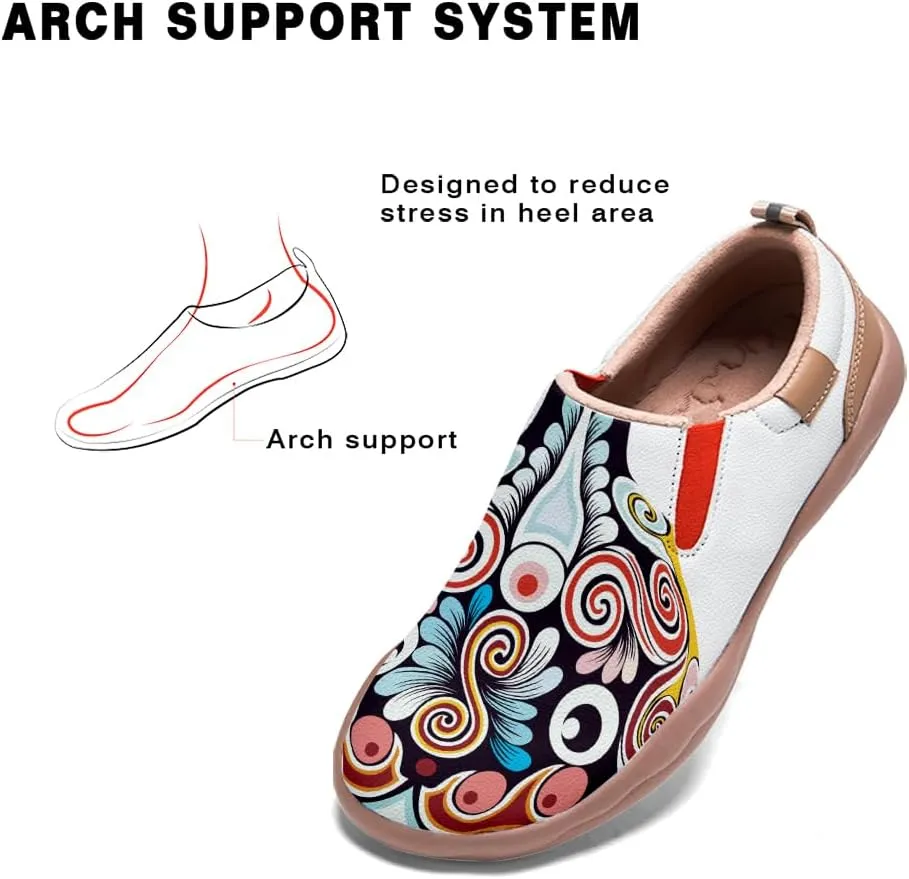 Men's Shoes Slip Ons Walking Loafers Lightweight Comfortable Art Painted Travel Sneaker Horse Spoon Face Chinese Style