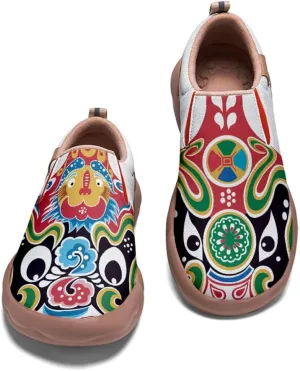 Men's Shoes Slip Ons Walking Loafers Lightweight Comfortable Art Painted Travel Sneaker Horse Spoon Face Chinese Style
