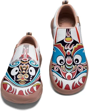 Men's Shoes Slip Ons Walking Loafers Lightweight Comfortable Art Painted Travel Sneaker Horse Spoon Face Chinese Style