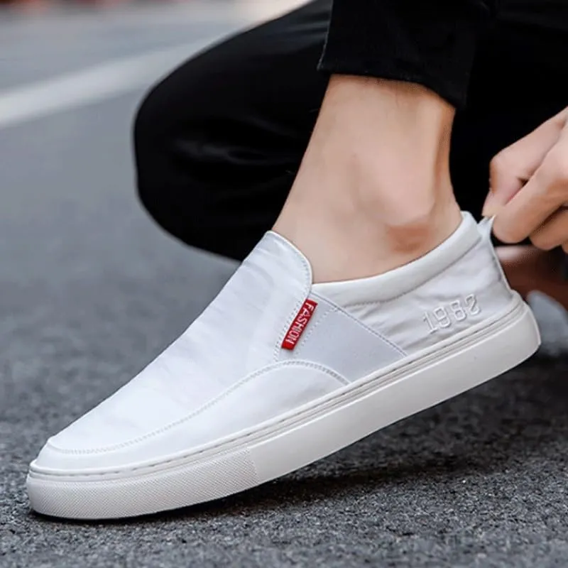 Men's Slip-On Canvas Sneakers - Comfortable Casual Loafers for Everyday Wear, Breathable Lightweight Design, Perfect for Walking & Daily Use