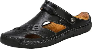 Men's Summer Breathable Hand Sewn Foot Covering Casual Beach Lazy PU Foreign Trade Sandals Mens Sandals