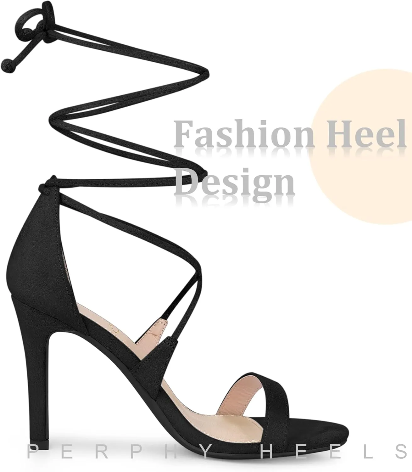 Perphy Strappy Stiletto High Heels Lace Up Sandals for Women