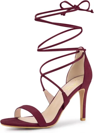 Perphy Strappy Stiletto High Heels Lace Up Sandals for Women