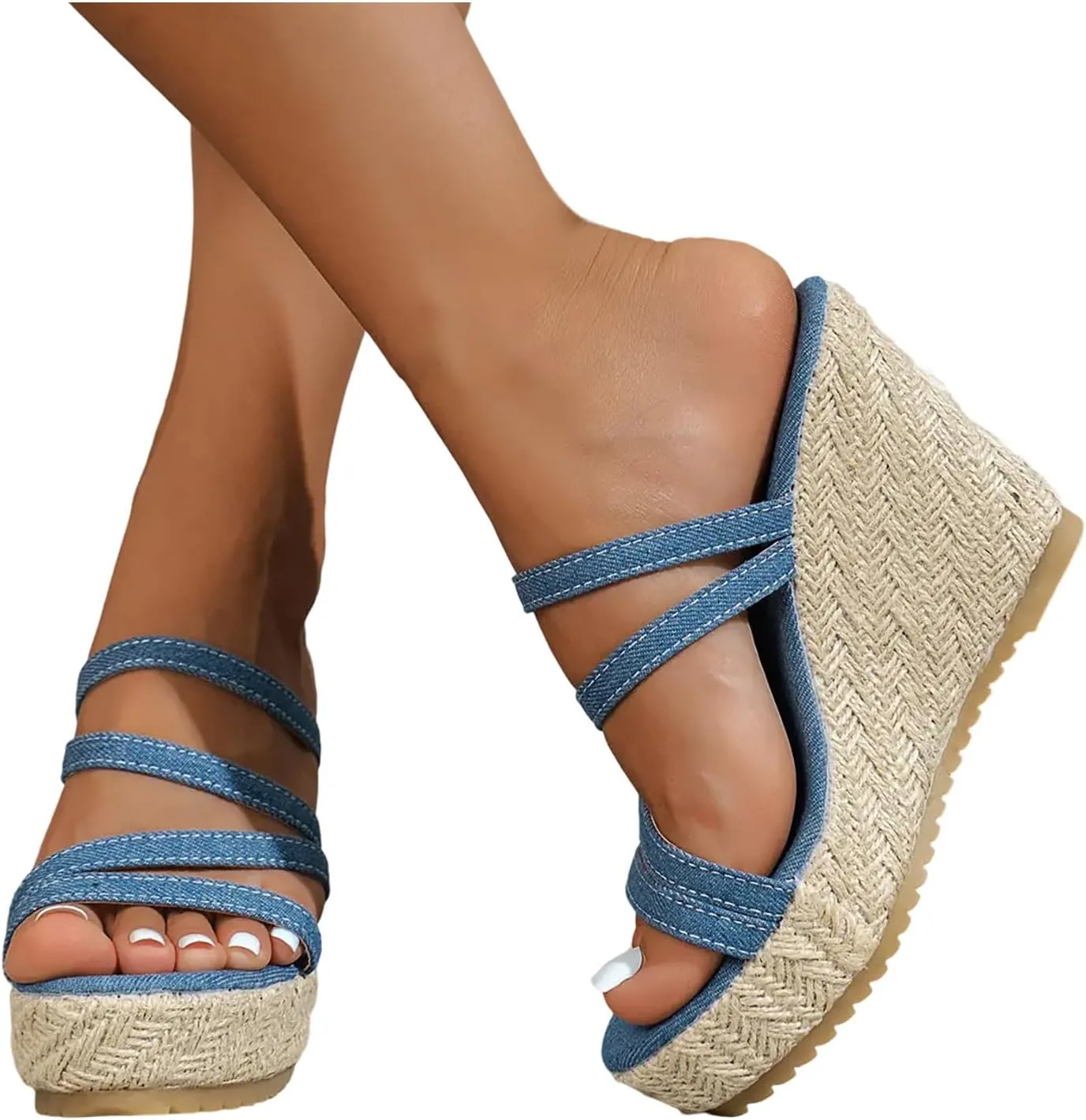 Platform Sandals for Women Dressy Espadrille Shoes Womens Wedge Sandals Comfort Open Toe Strappy Flatform High Heels