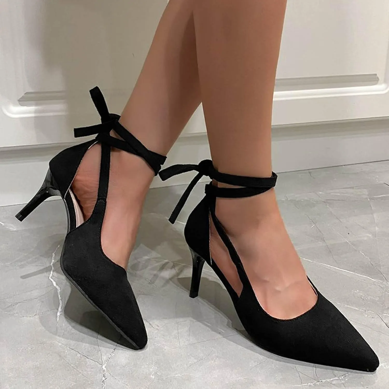 Platform Strappy Heel Sandals Open Toe Sandals Solid Color Versatile Cool High Heels