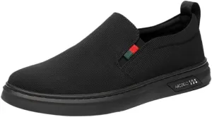 Premium Men's Casual Loafers for Summer Everyday Wear - Breathable Canvas Slip-On Moccasins with Flexible Rubber Sole