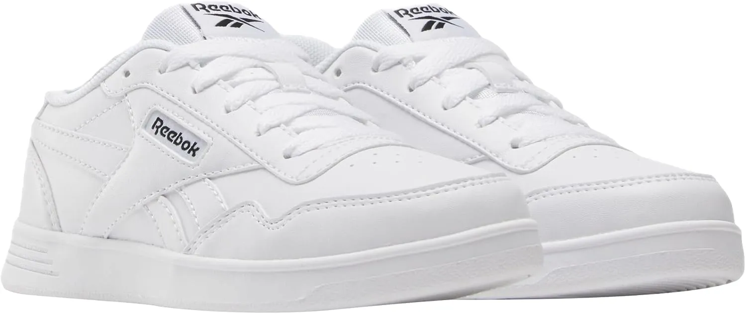 Reebok Boys' Court Advance Elastic Lace and Top Strap Sneaker