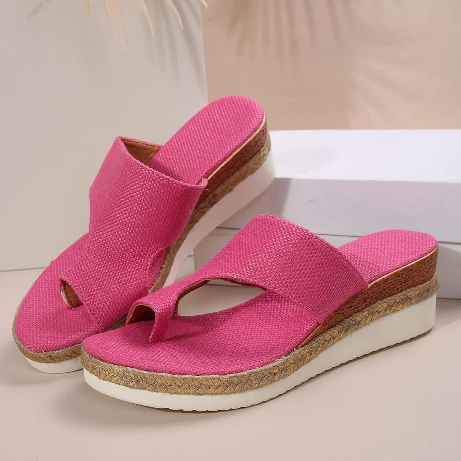 Sandals For Women 2025 Beach,Womens Sandals Comfort Dressy Toe Ring Slide Sandals Outdoor Beach Travel Platform Shoes