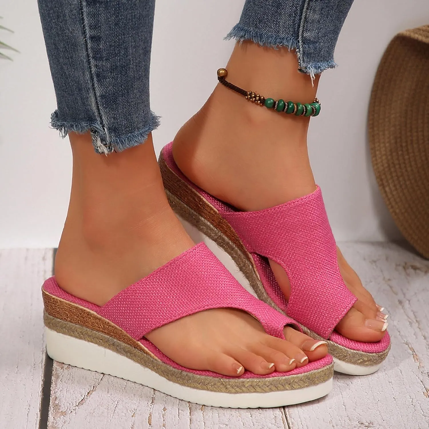 Sandals For Women 2025 Beach,Womens Sandals Comfort Dressy Toe Ring Slide Sandals Outdoor Beach Travel Platform Shoes