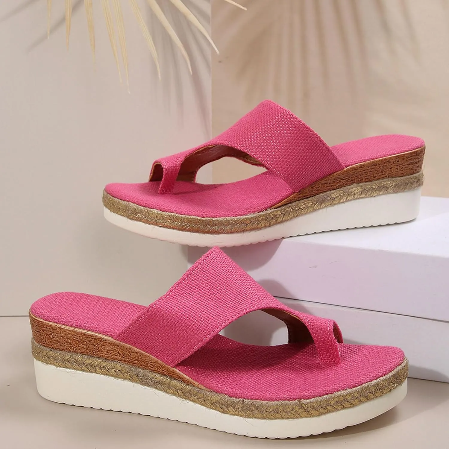 Sandals For Women 2025 Beach,Womens Sandals Comfort Dressy Toe Ring Slide Sandals Outdoor Beach Travel Platform Shoes