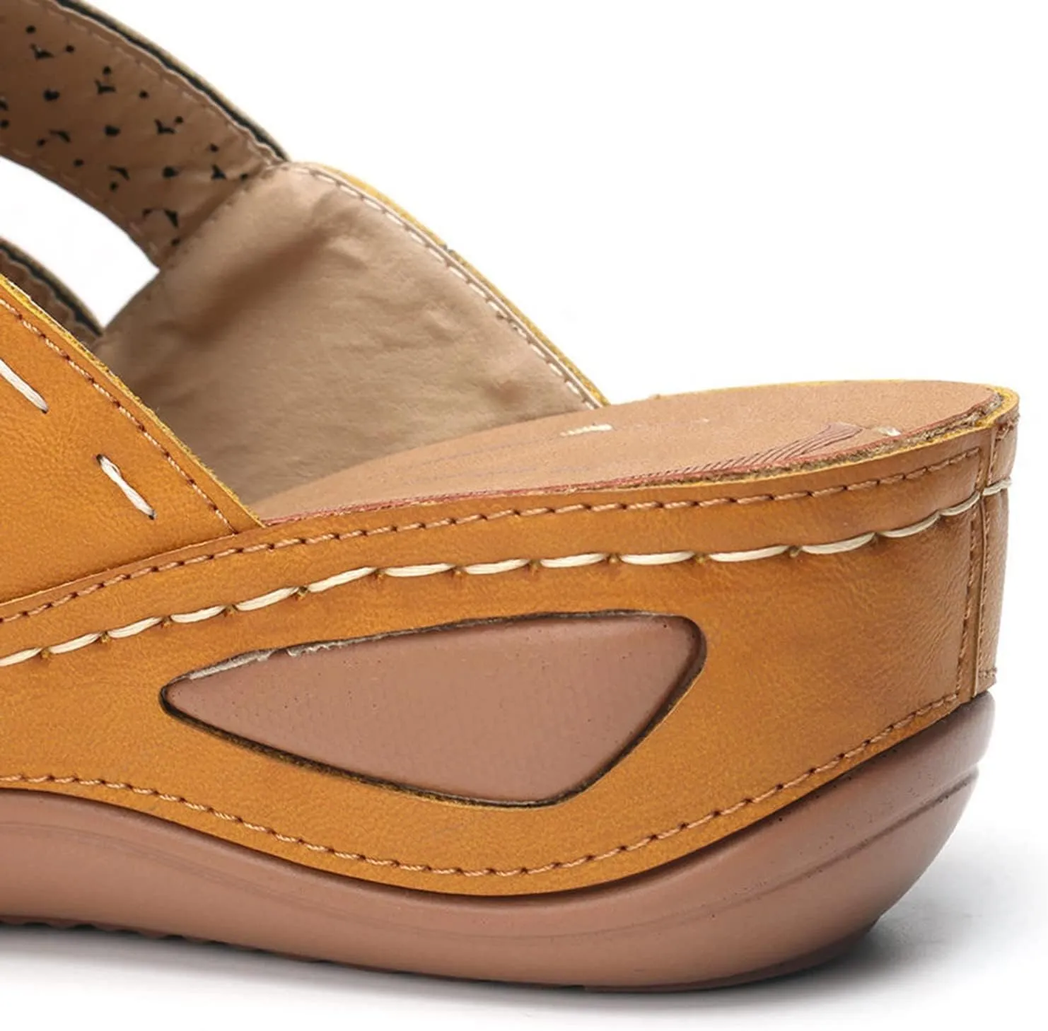 Sandals Women Thick Sole Soft Cushion Arch Support Breathable Leather Sandals Summer Home Outdoor Womens Sandals