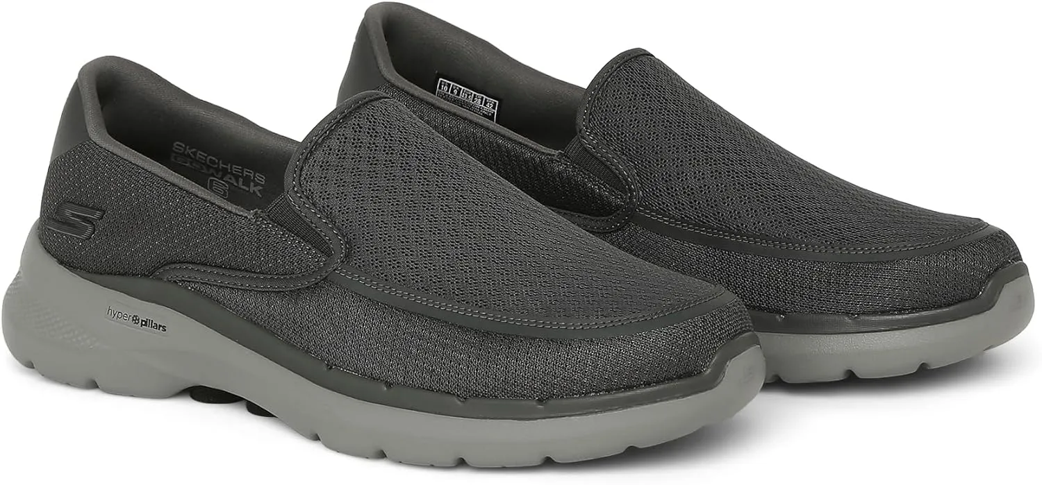 SKECHERS Performance Men's Gowalk 6-Elastic Stretch Slip-on Athletic Performance Walking Shoe