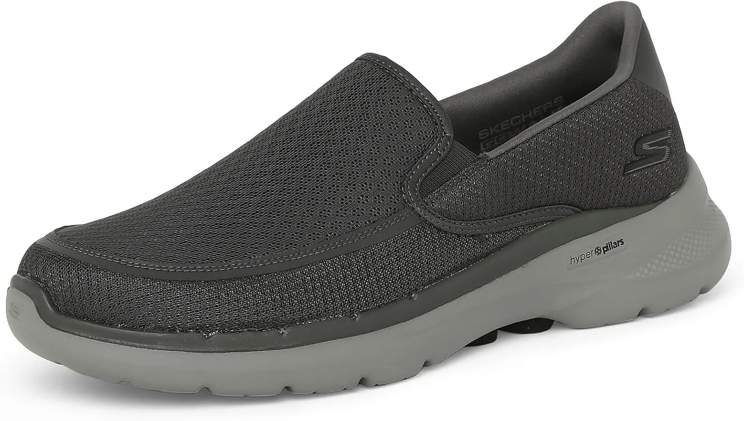 SKECHERS Performance Men's Gowalk 6-Elastic Stretch Slip-on Athletic Performance Walking Shoe