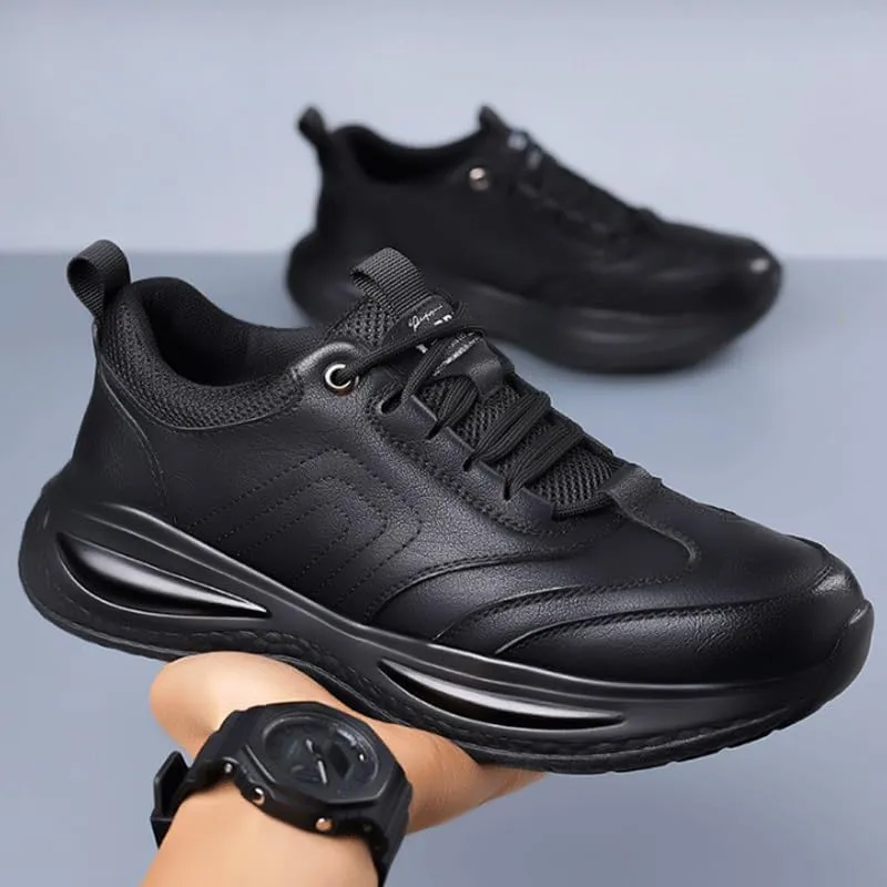 Stylish Men's Leather Oxford Dress Sneakers Wingtip Brogue Business Casual Shoes for Everyday Wear
