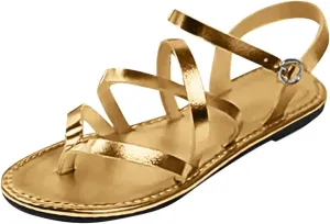 Summer Essentials Womens Strappy Flat Sandals Comfort Flat Casual Beach Fisherman Thong Sandals Classy Walking Shoes