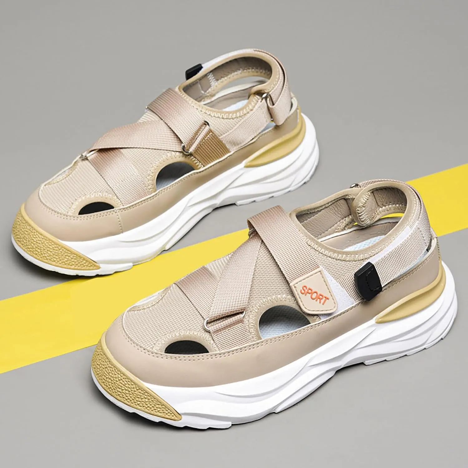 Summer Mesh Breathable Old Daddy Shoes Men 2025 New Lightweight Sports Casual Men's Shoes Foam Flip Flops