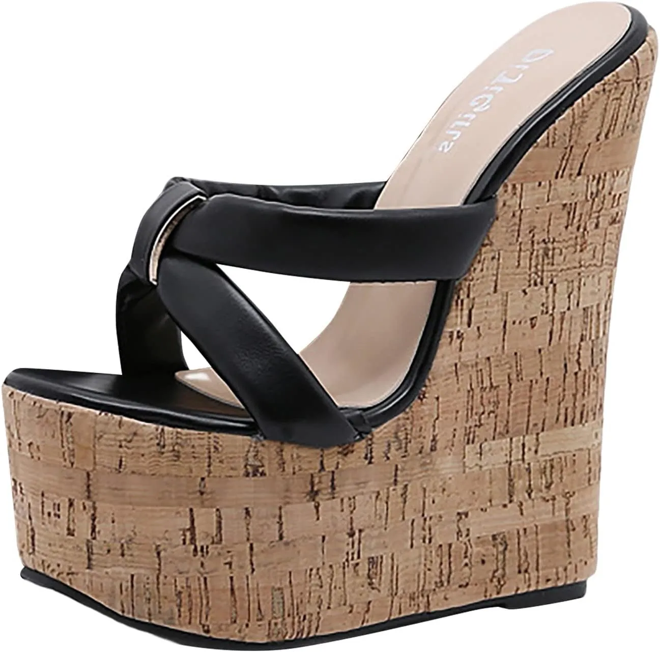 Summer Sandals for Women Simple And Versatile High Heeled Thick Soled Sandals Platform Slippers Wedges with Strap