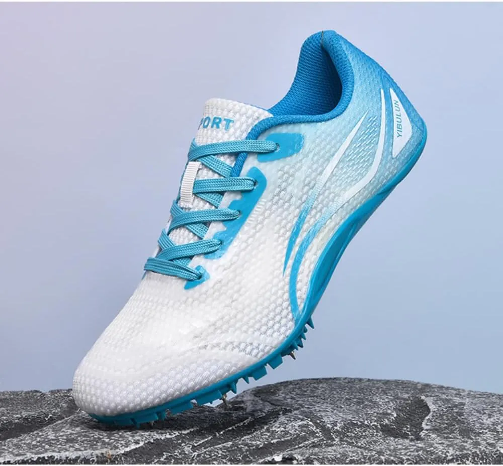 Unisex Track & Field Spikes Shoes with 8 Removable Nails - High-Performance Breathable Mesh Sprint & Jumping Athletic Shoes for Men, Women, Boys, Girls