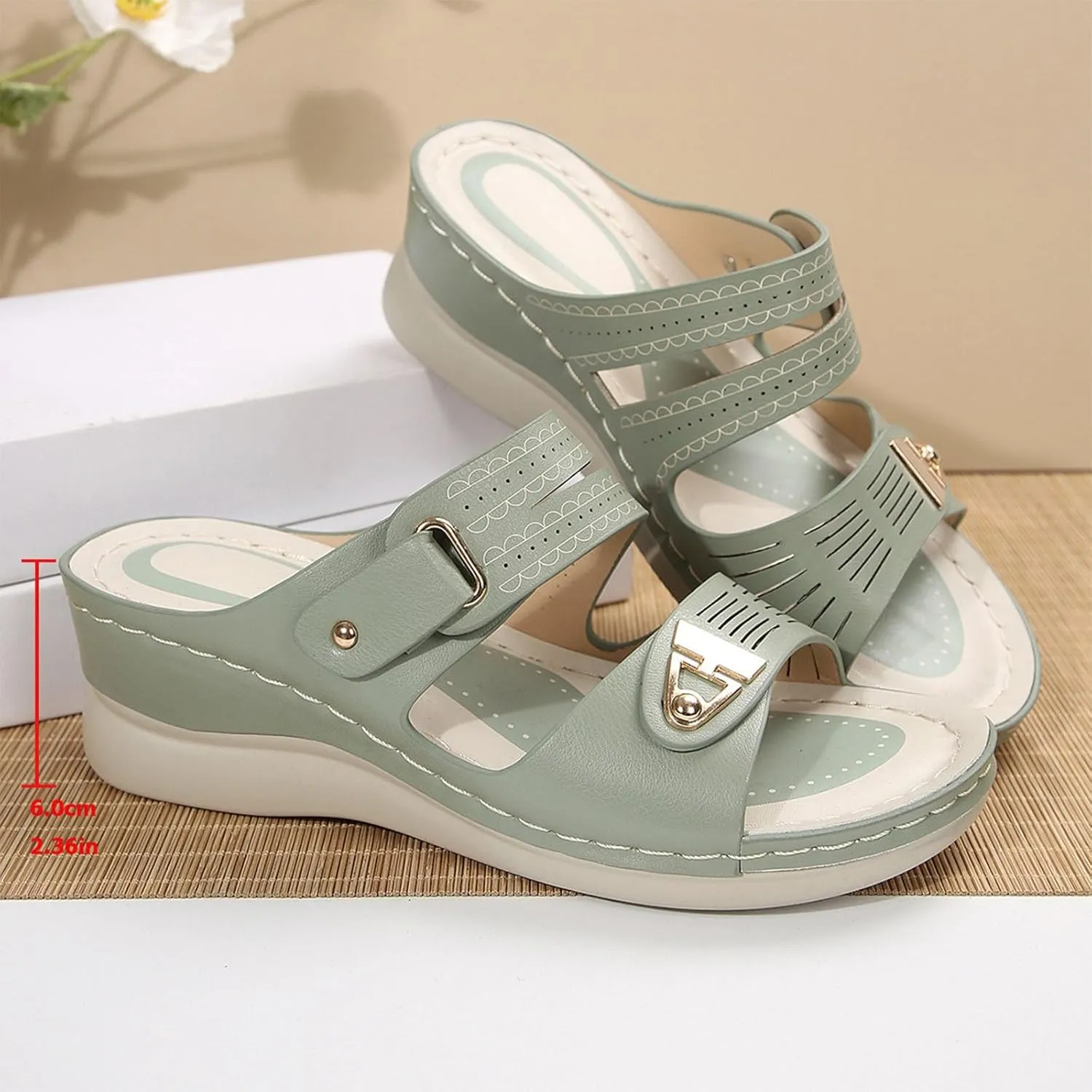 Wedge Sandals Women Dressy Comfortable Orthopedic Sandals Fashion Summer Slip on Slides Casual Walking Wedges 2025