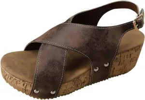 Wide Width Platform Wedge Sandals For Women Summer Dressy Open Toe Buckle Ankle Strap Sandals Ladies Party Dress Shoes