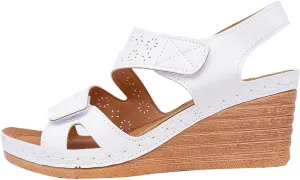 Woman Open Toe Dressy Platform Sandals Casual Buckle Ankle Strap Heels Summer Beach Mid Wedge Sandales Pour Femmes