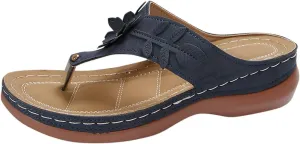 Women Arch Support Sandals Orthopedic Platform Wedge Sandals 2025 Summer Bohemian Slip On Flip Flop Beach Travel Shoes