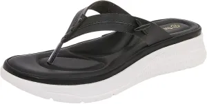 Women Shoes Comfortable Thick Sole Wedge Flip Flops Fashionable Outdoor Beach Flip Flop Sandals for Women Rubber