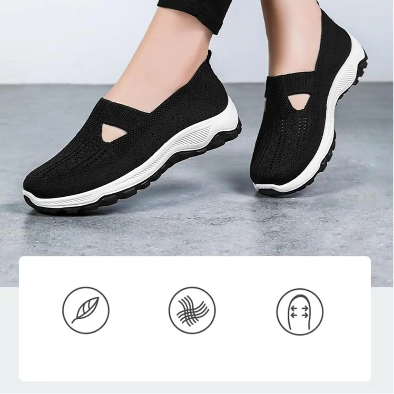 Women's Breathable Anti-Slip Casual Shoes – Lightweight Walking Shoes for Running, Walking, and Everyday Wear