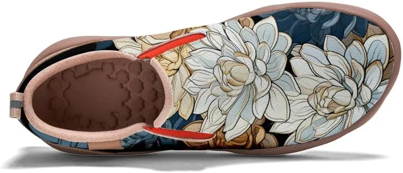 Women's Casual Loafers Slip On Microfiber Walking Travel Shoes Lightweight Comfort Fashion Sneaker Lotus Chinese Style
