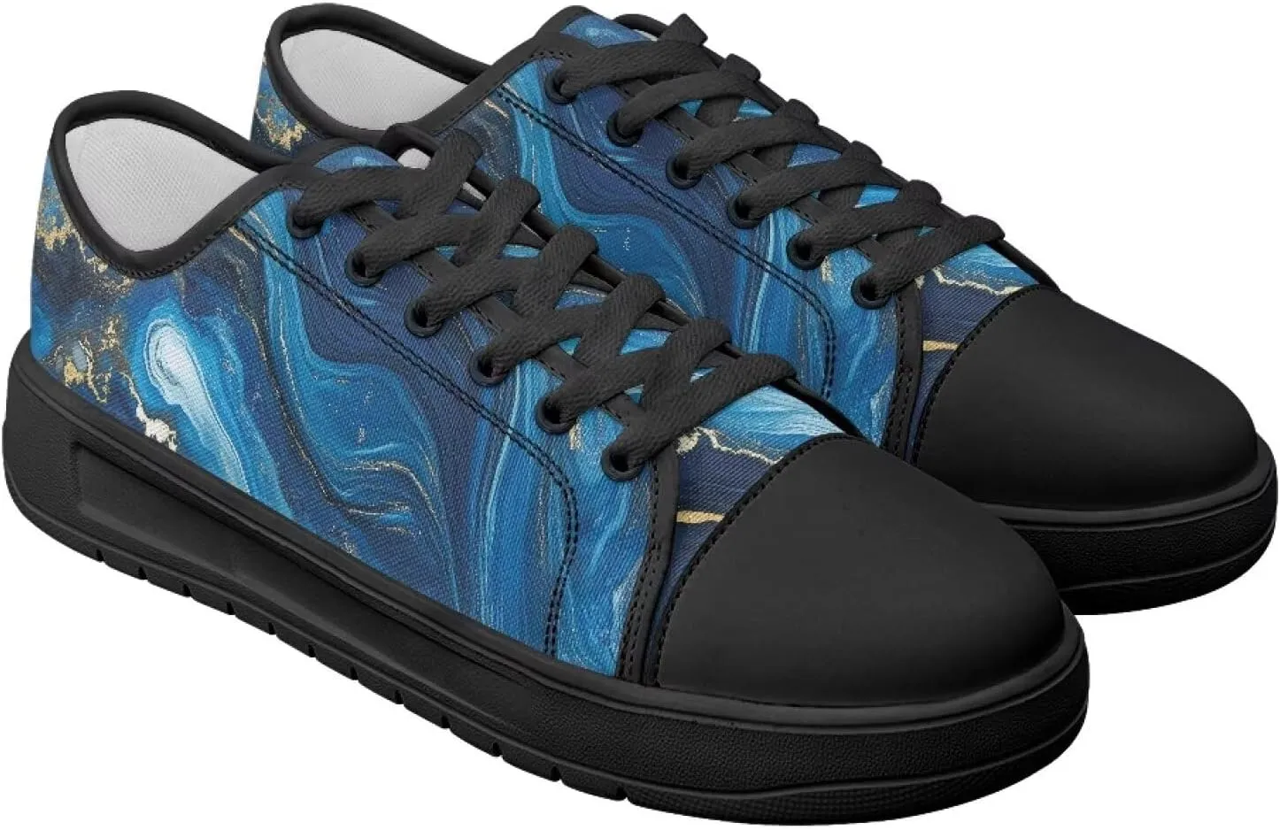 Womens Classic Canvas Casual Shoes Breathable Soft Everyday Versatile Canvas Sneakers for Work Travel Size 6-13.5 Black Sole
