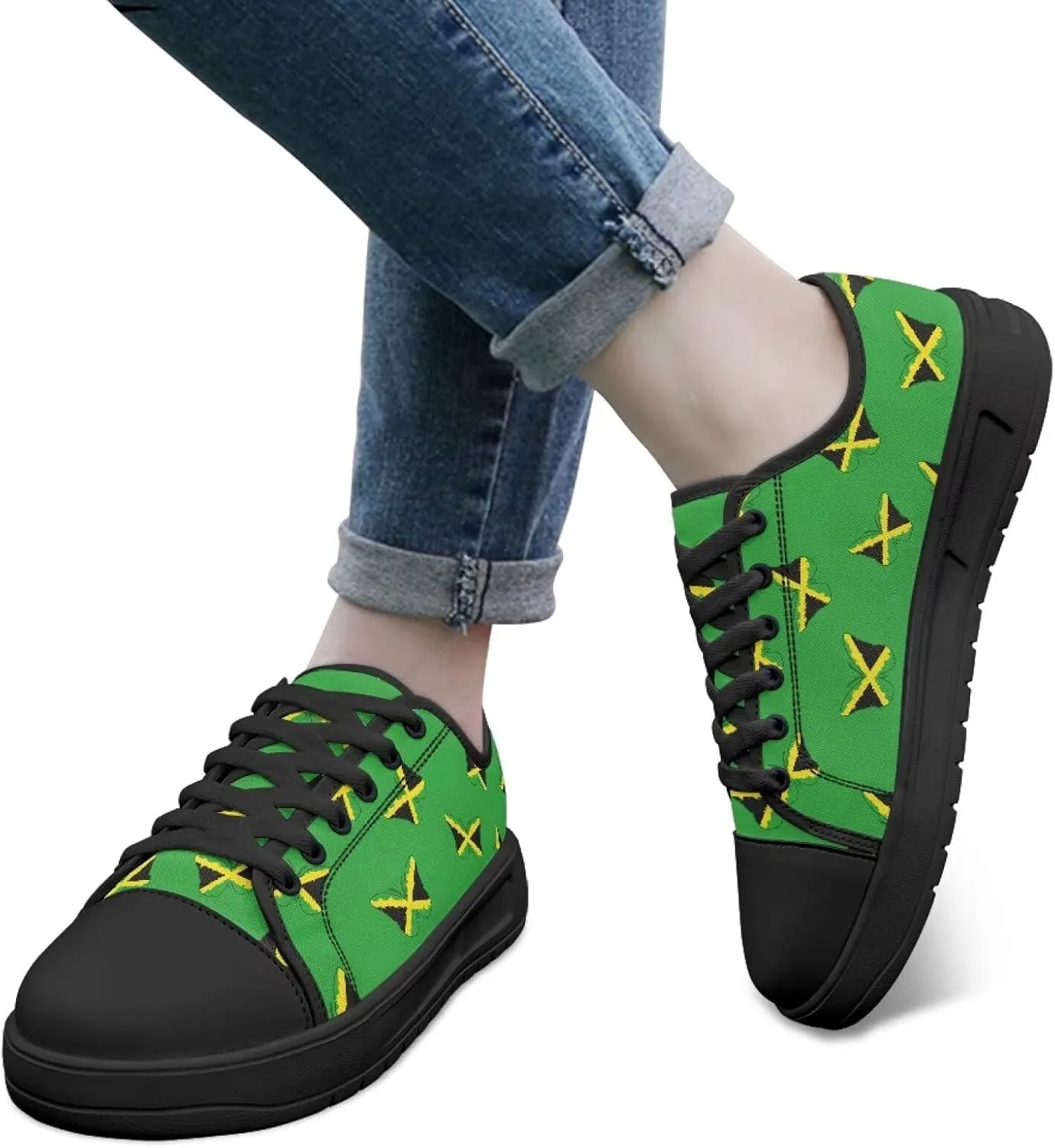 Womens Classic Canvas Casual Shoes Breathable Soft Everyday Versatile Canvas Sneakers for Work Travel Size 6-13.5 Black Sole