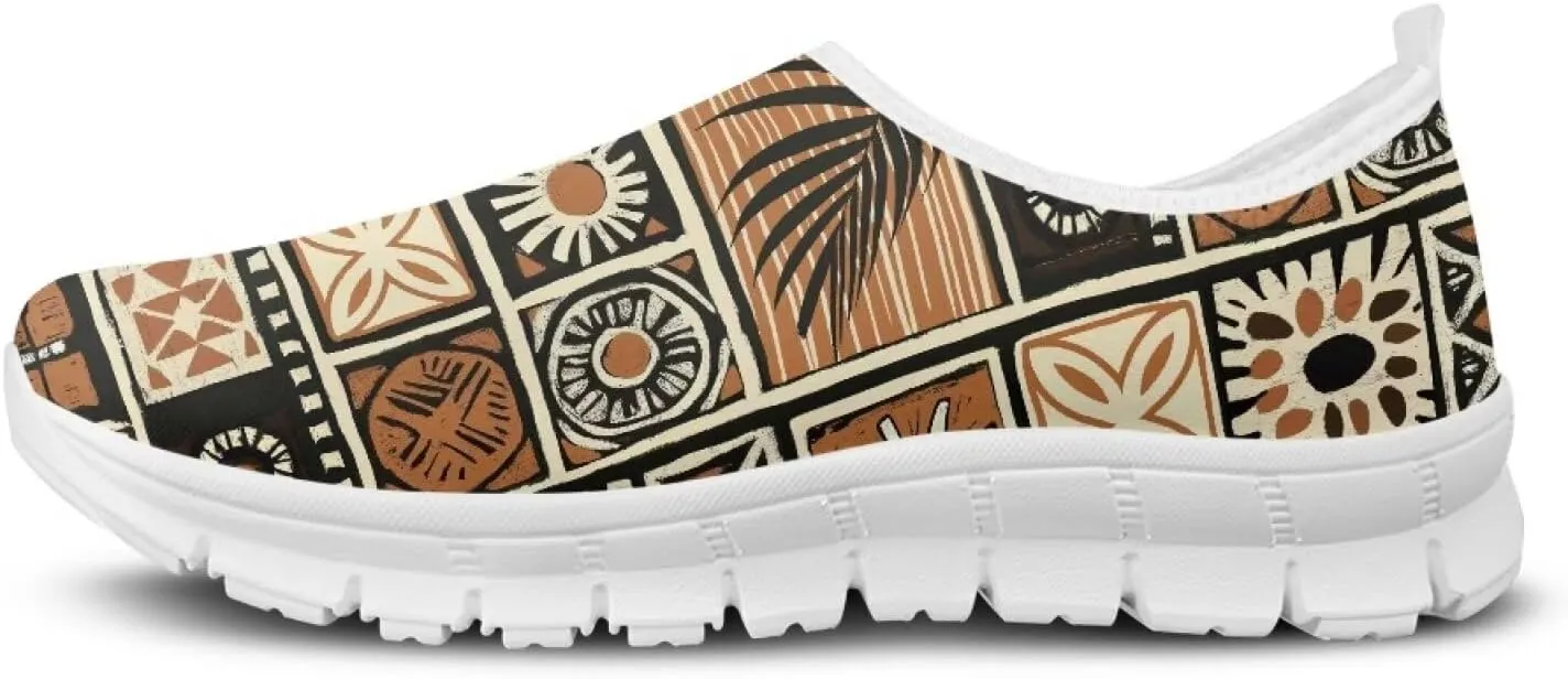 Women's Fashion Casual Sports Shoes Low Top Laceless Slip-On Sneakers Printed Low Top Loafers White Sole US Size 5.5-11.5