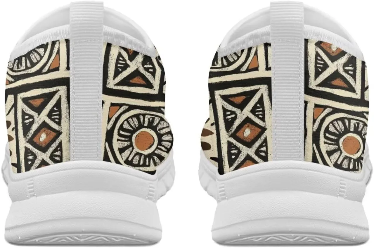 Women's Fashion Casual Sports Shoes Low Top Laceless Slip-On Sneakers Printed Low Top Loafers White Sole US Size 5.5-11.5