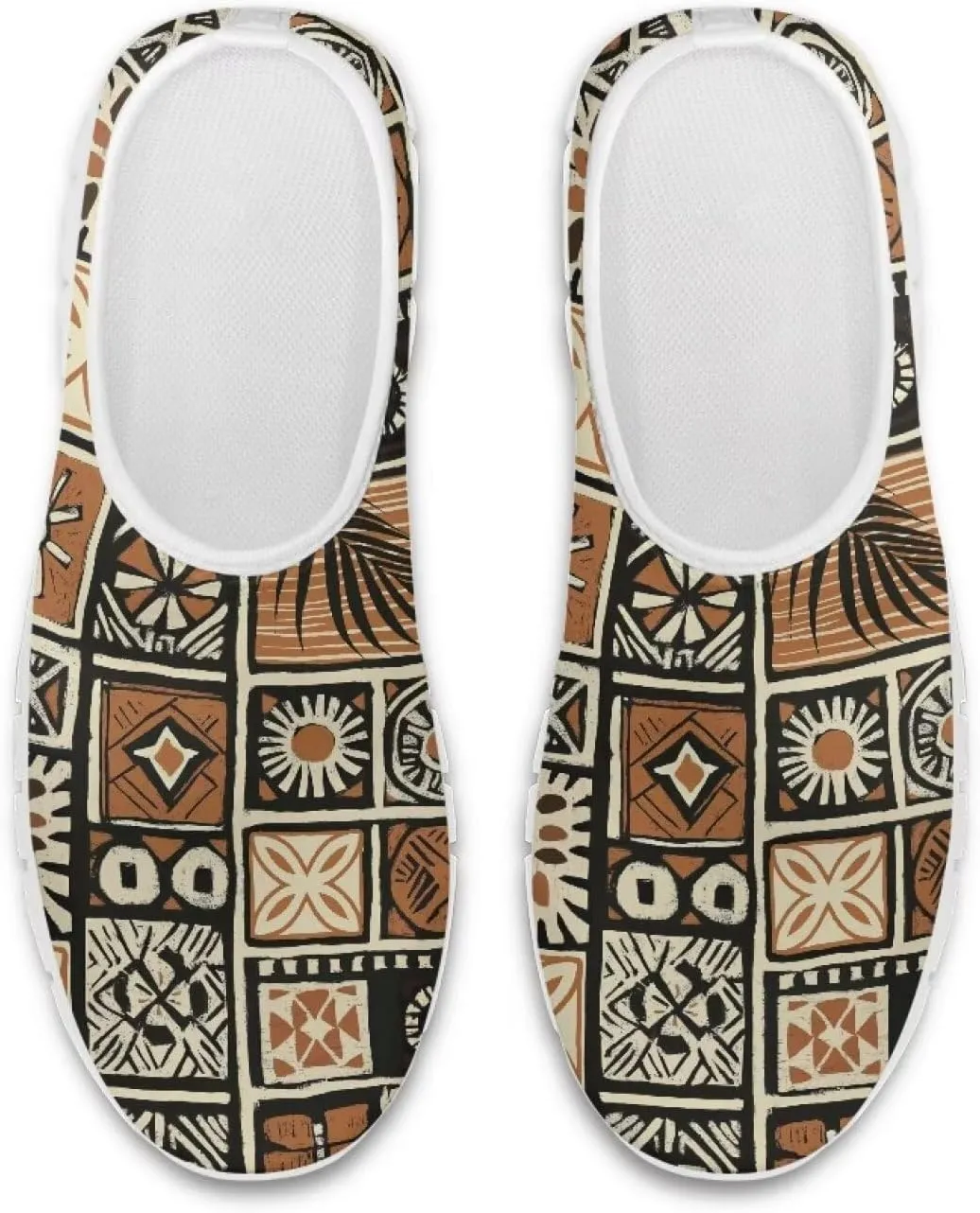Women's Fashion Casual Sports Shoes Low Top Laceless Slip-On Sneakers Printed Low Top Loafers White Sole US Size 5.5-11.5
