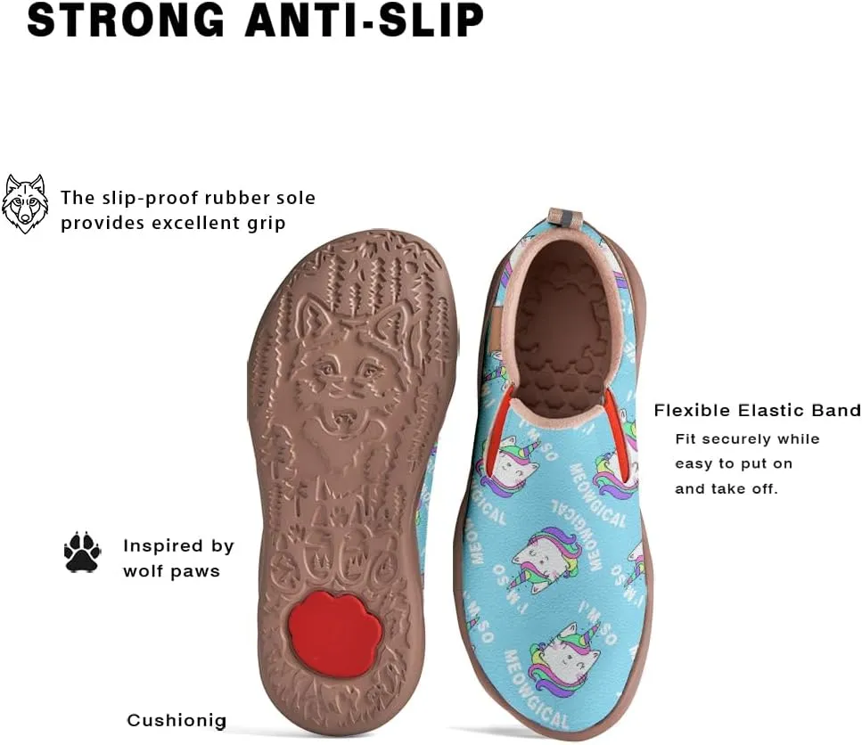 Women's Flat Shoes Art Painted Travel Shoes Slip On Casual Leather Loafers Lightweight Comfort Fashion Sneaker