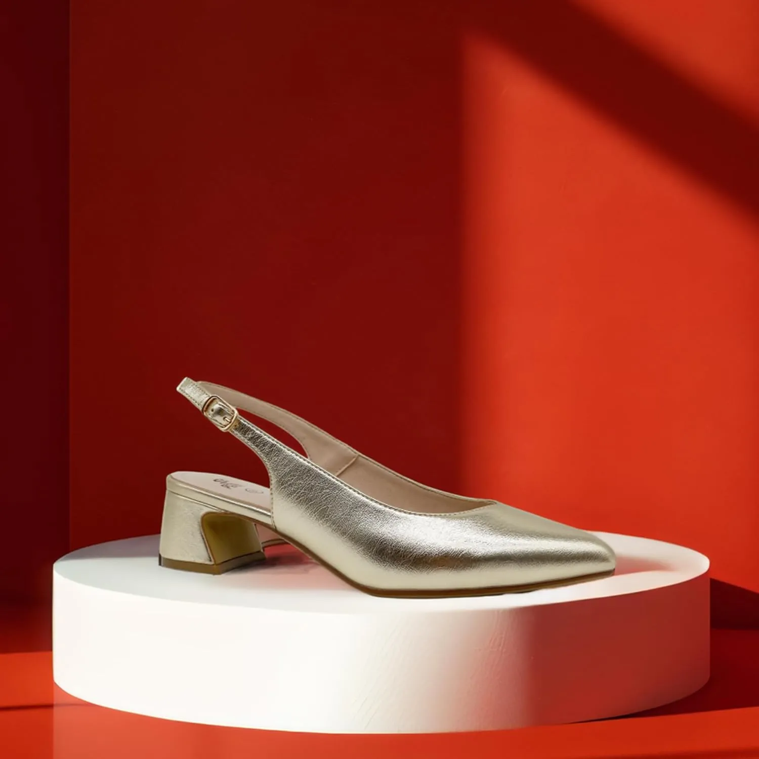 Women's High Heels Pointed Sling Low Heels Dress Bride Wedding