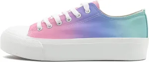Womens Mens Platform Canvas Sneakers Unisex Classic Casual Shoes Tennis Comfortable Fashion Sneakers Lace-Up