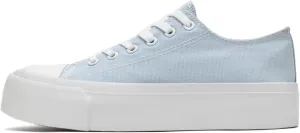 Womens Mens Platform Canvas Sneakers Unisex Classic Casual Shoes Tennis Comfortable Fashion Sneakers Lace-Up
