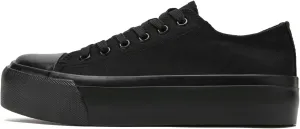 Womens Mens Platform Canvas Sneakers Unisex Classic Casual Shoes Tennis Comfortable Fashion Sneakers Lace-Up