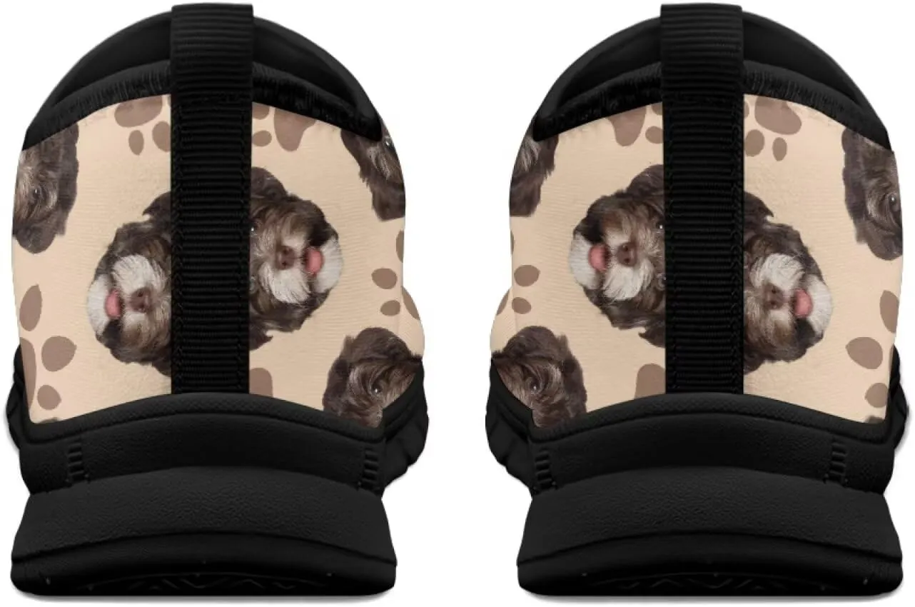 Women's Printed Travel Shoes Slip On Casual Loafers Lightweight Comfort Fashion Sneaker Low-Cut Casual Shoes Black