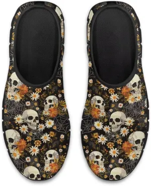 Women's Printed Travel Shoes Slip On Casual Loafers Lightweight Comfort Fashion Sneaker Low-Cut Casual Shoes Black