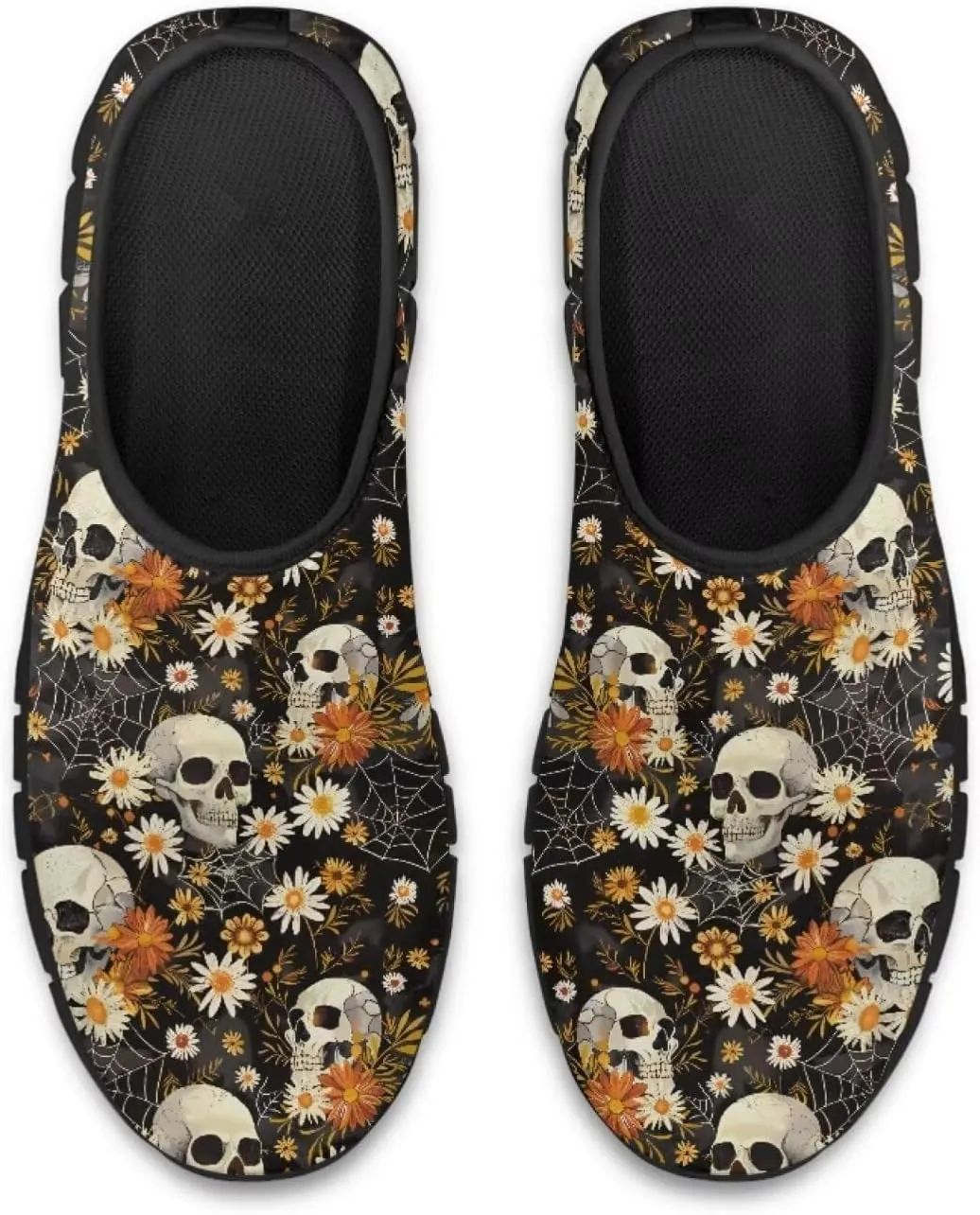 Women's Printed Travel Shoes Slip On Casual Loafers Lightweight Comfort Fashion Sneaker Low-Cut Casual Shoes Black